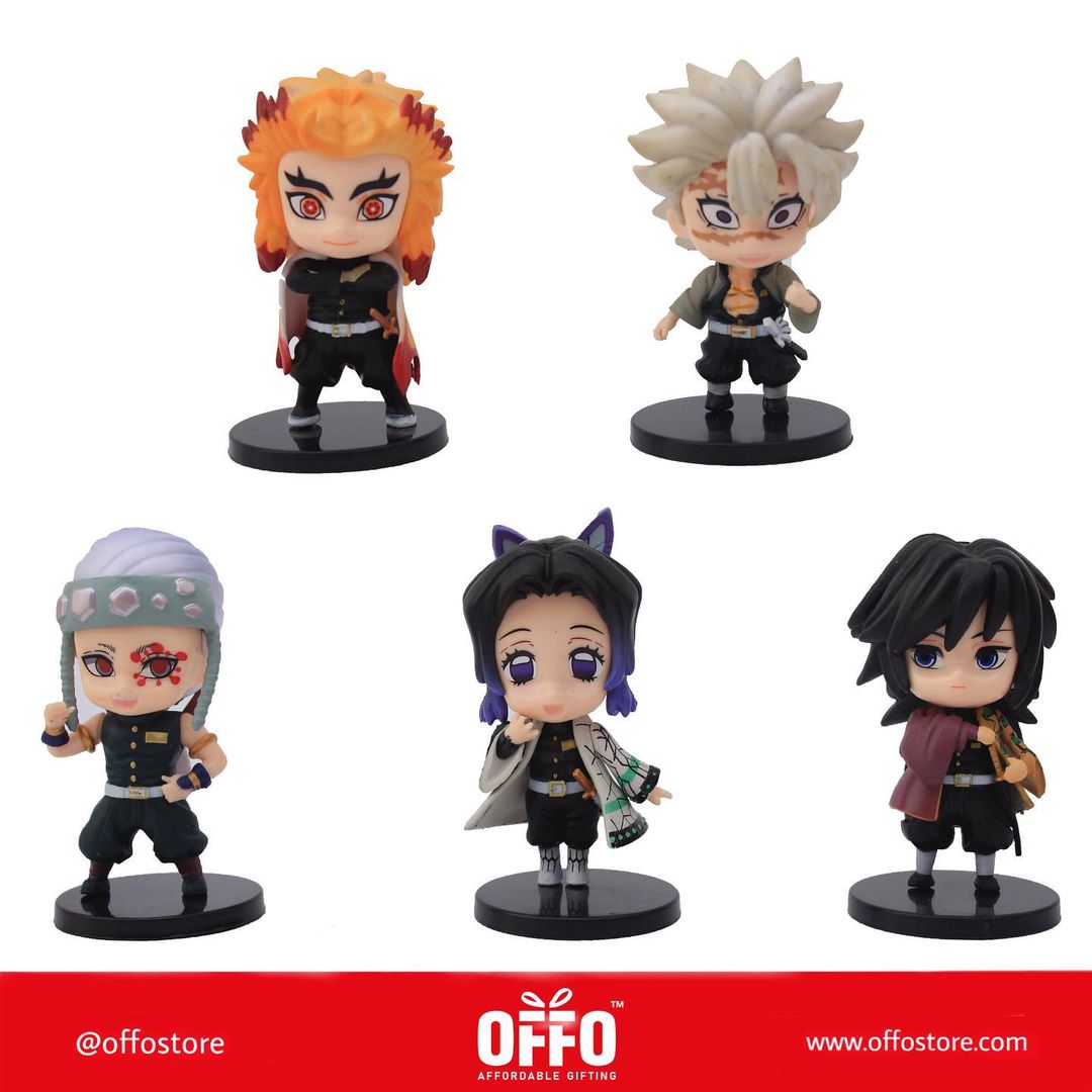Demon Slayer Anime Chibbi Figures Set of 5 (B) [7-8 cm]