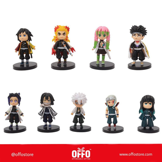 Demon Slayer Anime Chibbi Figures Set of 9 [8-9 cm]