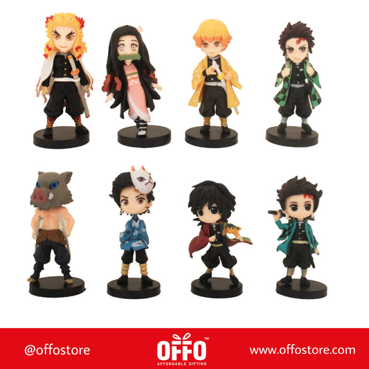 Demon Slayer Anime Chibbi Figures Set of 6 (C) [7-8 cm]