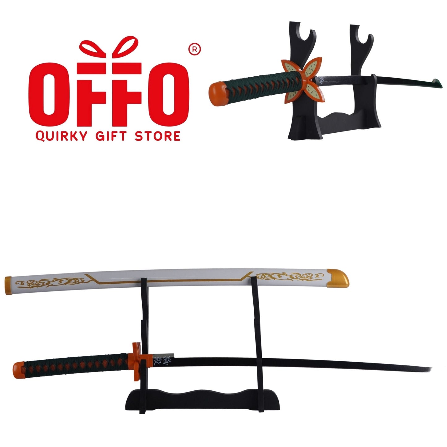 Demon Slayer Anime Shinobu Kochi Wooden Life Size Practice Katana Without Stand[100cm]