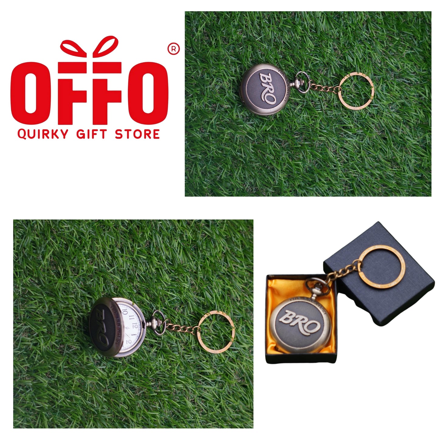 The Greatest Bro Pocket Watch Keychain