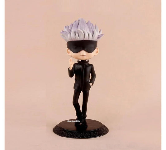 Gojo Qposket 15cm Action Figure – Jujutsu Kaisen Anime Collectible Toy for Fans & Kids, Cute Chibi Style Figurine for Display, Gifts, and Collection