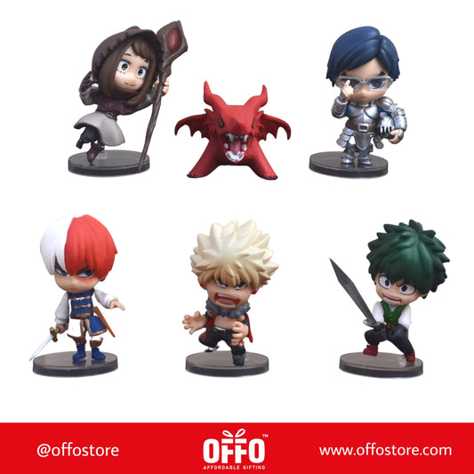 My Hero Academia Anime Set of 6 Action Figures [5-8cm]