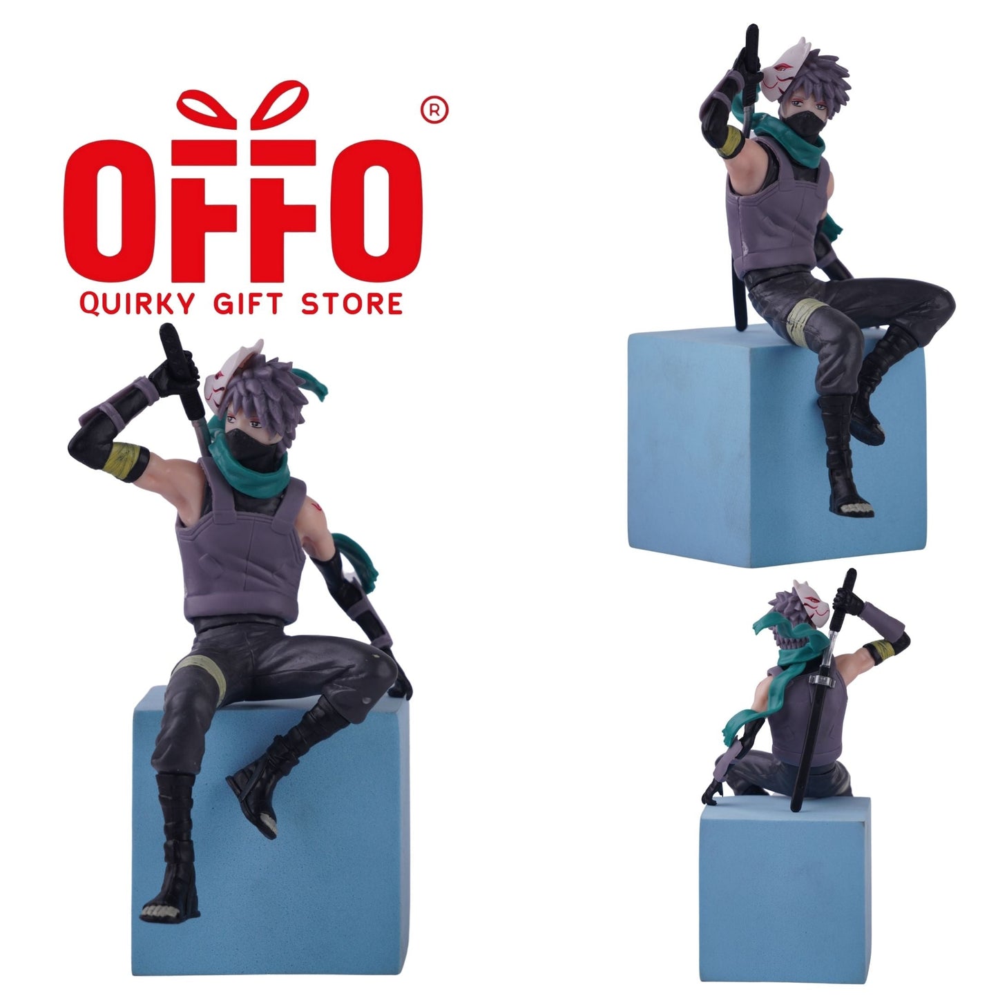 Naruto Anime Kakashi Hatake Sitting Action Figure  [18cm]