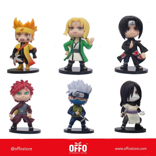 Naruto Anime Chibbi Figures Set of 6 [11-12 cm]