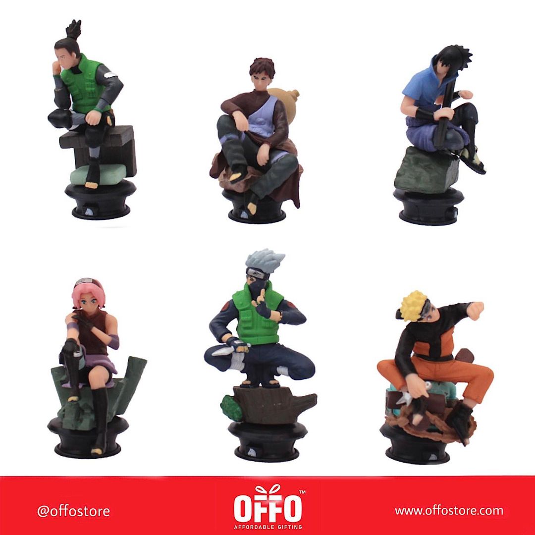 Naruto Anime Chibbi Figures Set of 6 (D) [9-10 cm]
