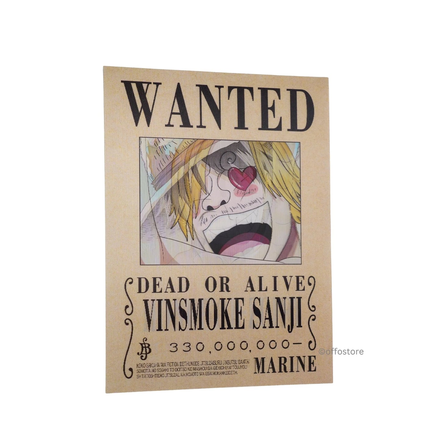 One Piece Luffy Wanted 3D Poster Big Size 57 x 40 cm