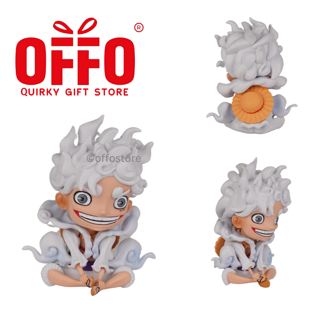 One Piece Anime Nika Luffy Gear 5 White Action Figure