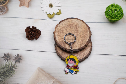 One Piece Anime Money D luffy Metal Keychain