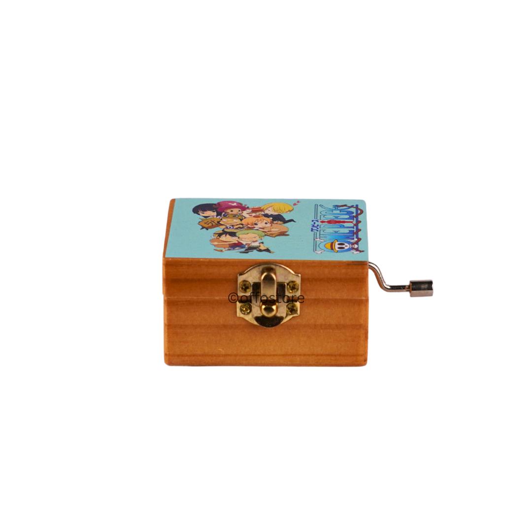 One Piece Anime Wooden Hand Cranked Engraved Music Box