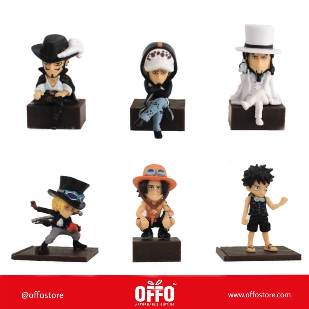 One Piece Anime Chibbi Figures Set of 6 (C) [6-7 cm]