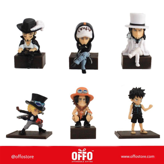 One Piece Anime Chibbi Figures Set of 6 (C) [6-7 cm]