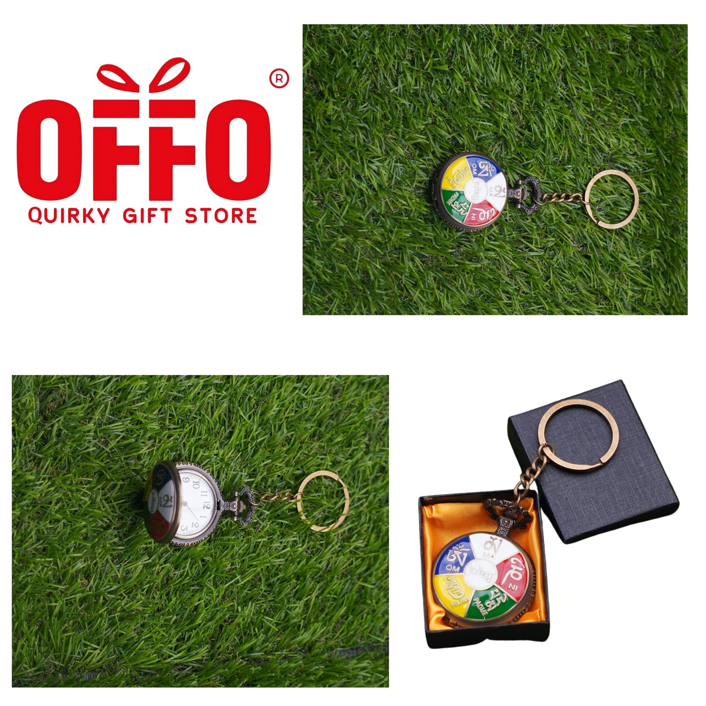 Ladakh Antique Pocket Watch Keychain - 3