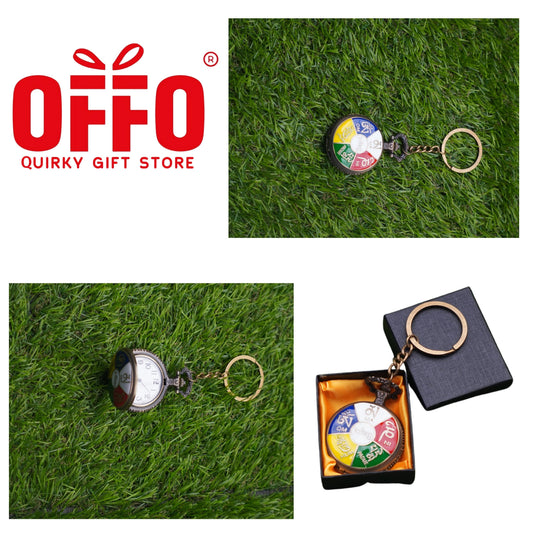 Ladakh Antique Pocket Watch Keychain - 3