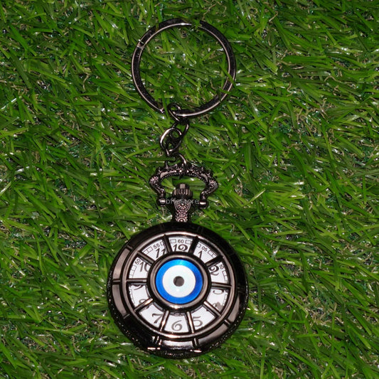 Evil Eye Pocket Watch Keychain
