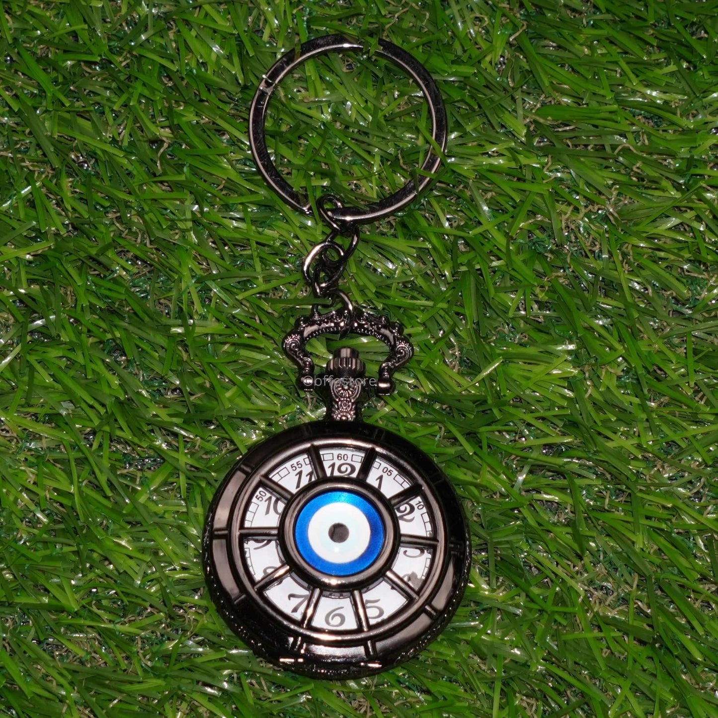 Evil Eye Pocket Watch Keychain