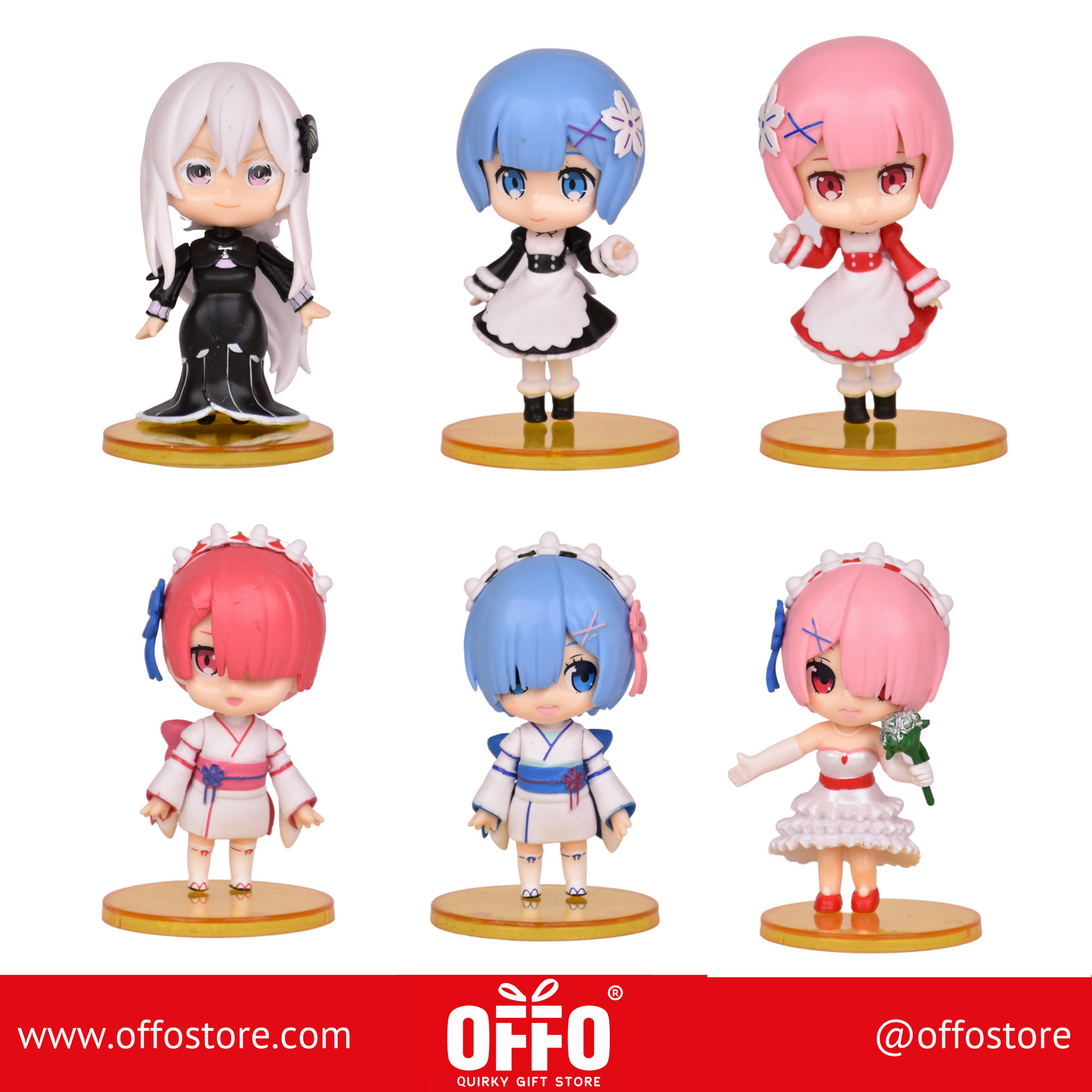 Re:Zero Set of 6 (10 cm)