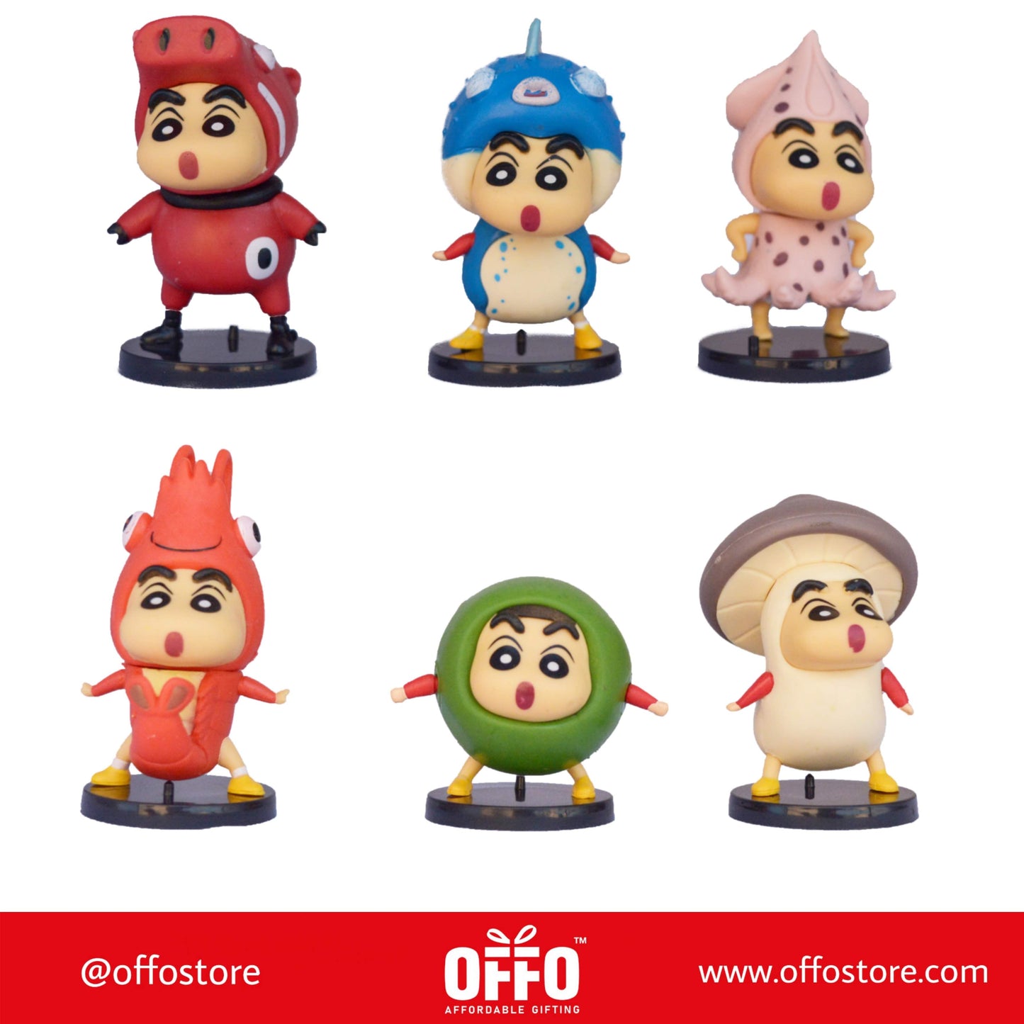 Shinchan Action figures Set of 6 [6-8 cm]