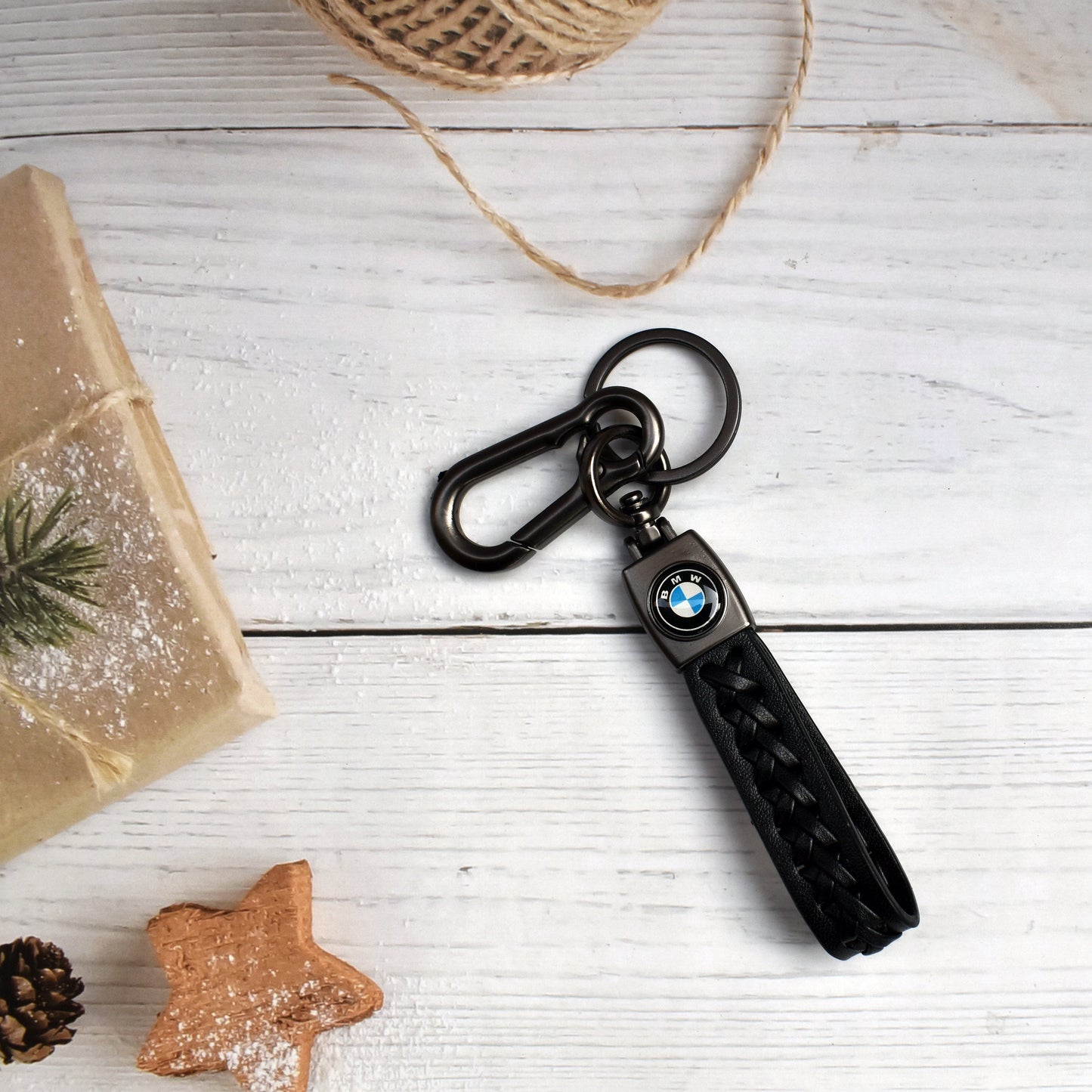 BMW Leather Keychain