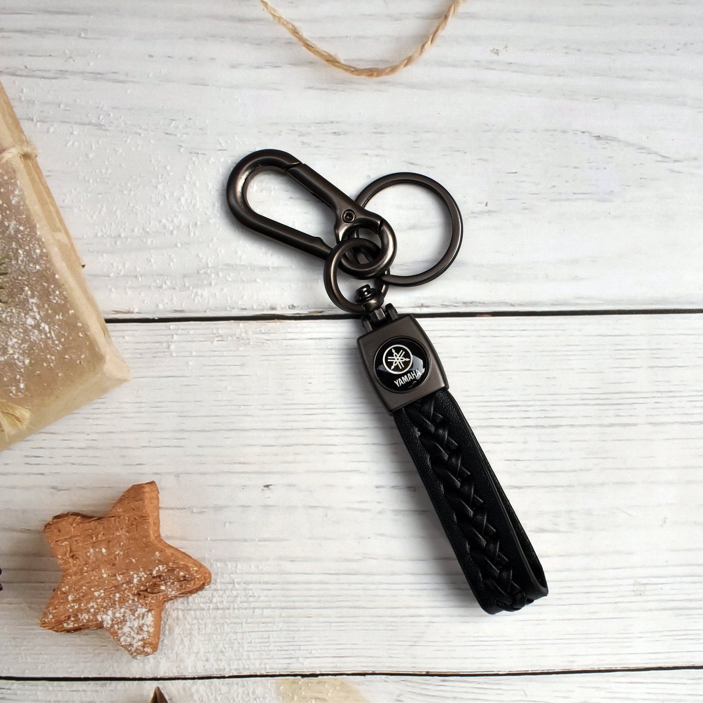 Yamaha Leather Keychain