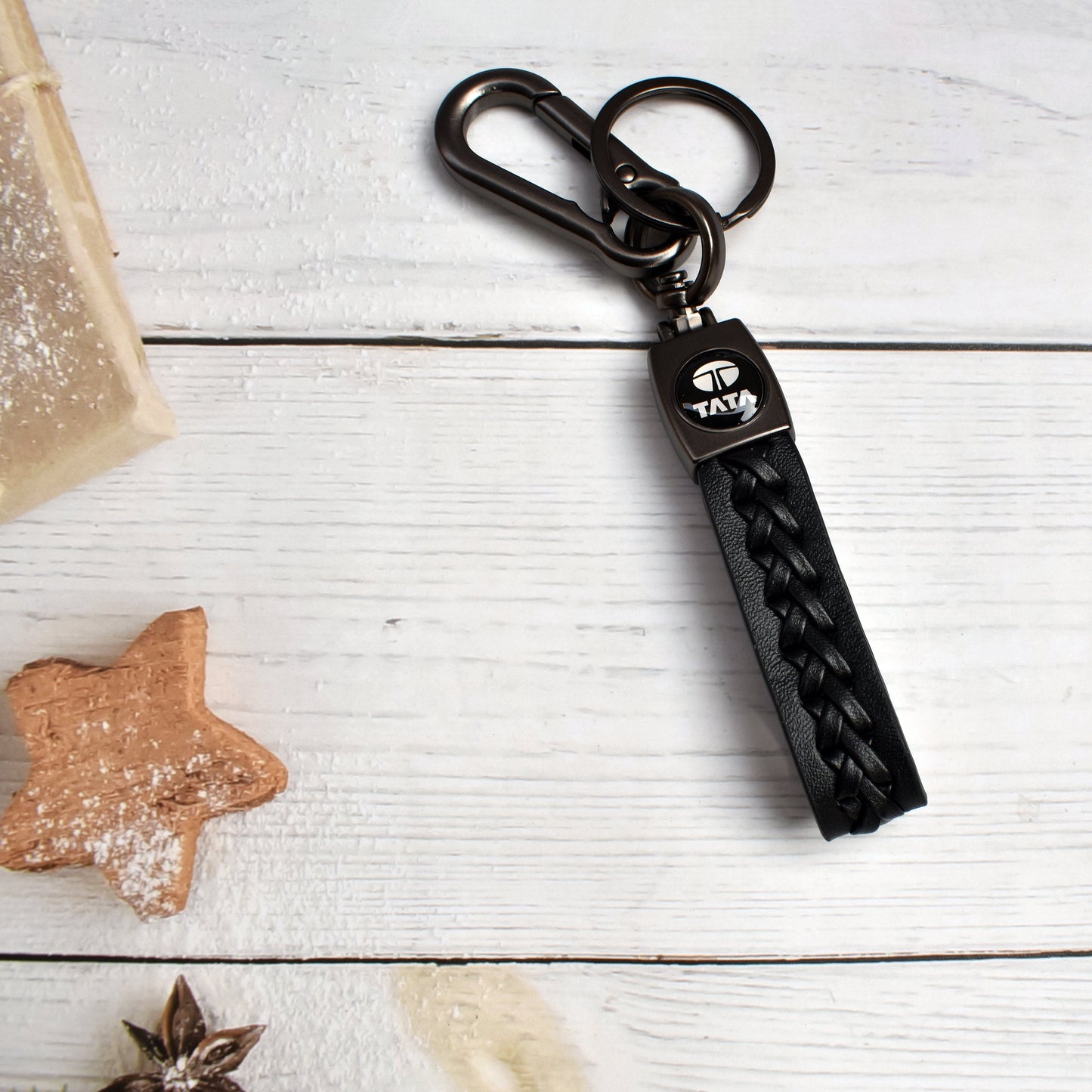 Tata leather Keychain