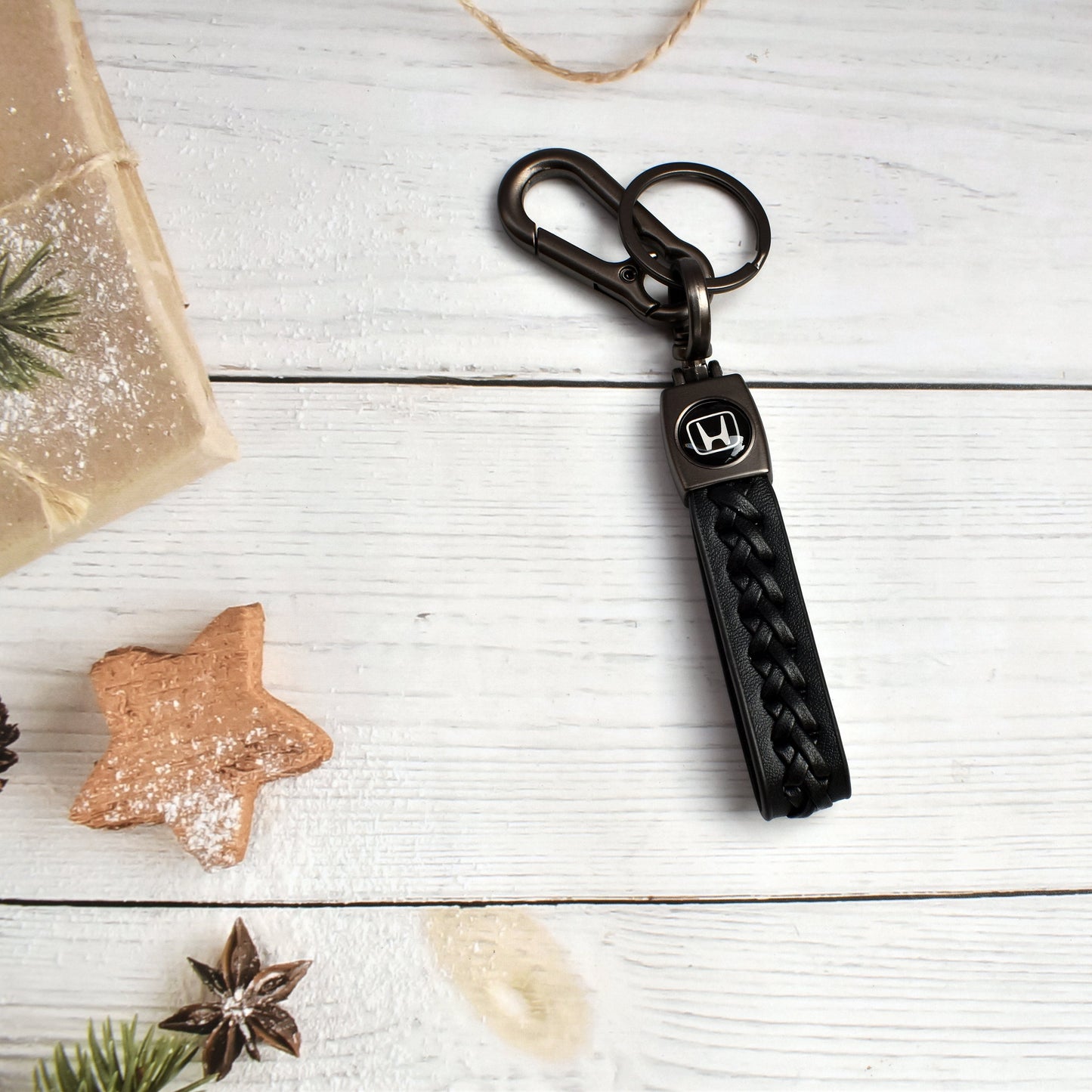 Honda Leather Keychain