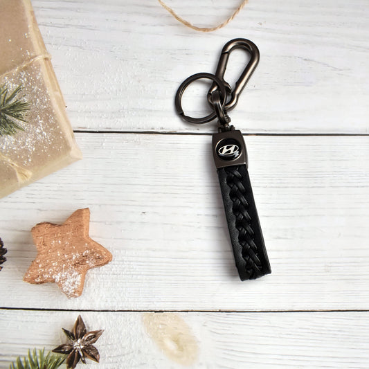 Hyundai Leather Keychain