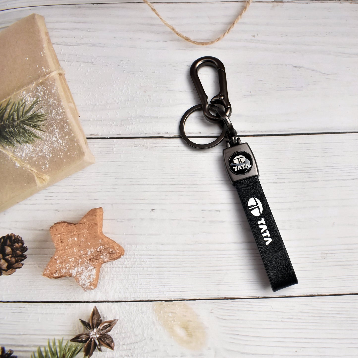 Tata leather Keychain