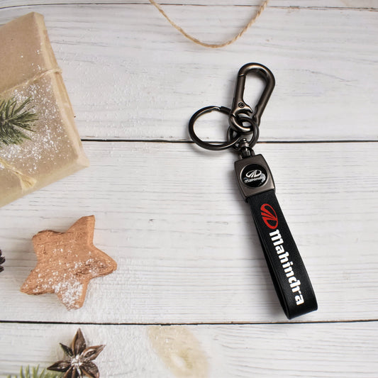 Mahindra Leather Keychain