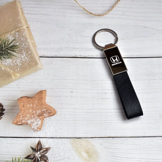 Honda Leather Keychain