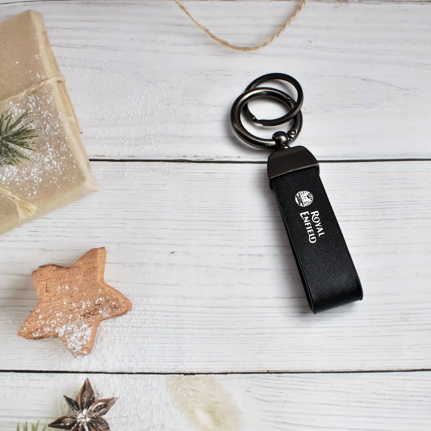 Royal Enfield Leather Keychain